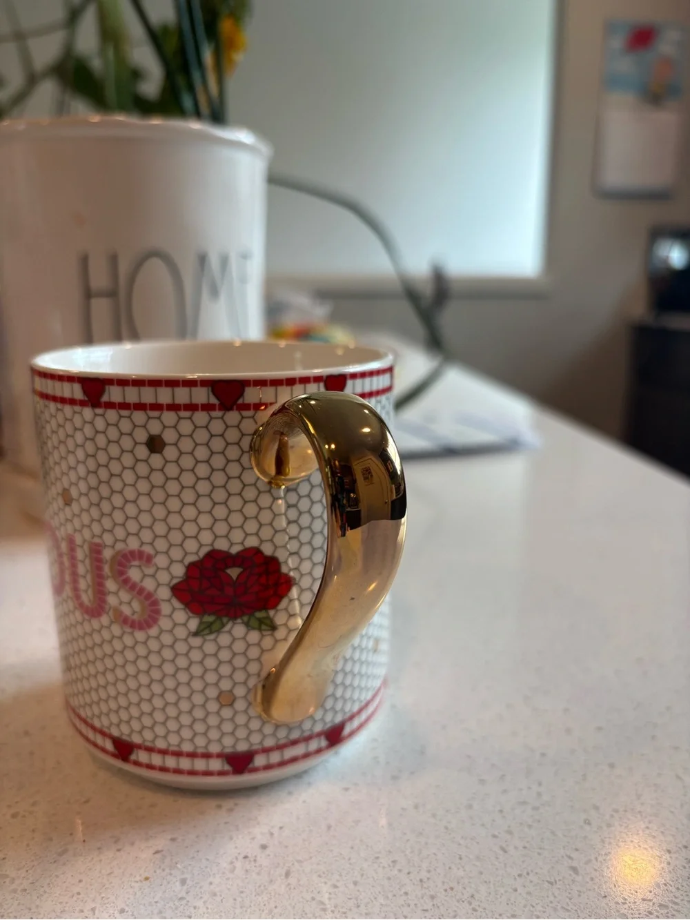 Anthropologie Bisous Valentine Collection  Mug
